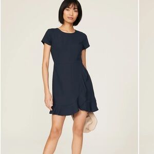 Club Monaco, navy ruffle dress size 00